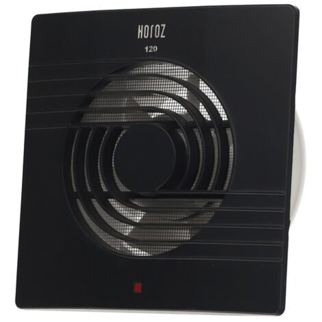 Aérateur simple flux carré 120 mm – Débit 120 m³/h – Bruit 47 dB – Matériau ABS – Pour salle de bain, WC, cuisine – Horoz Electric