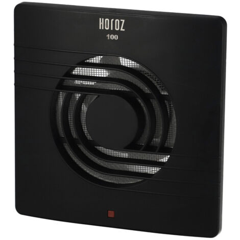 Aérateur classique Ø100mm noir – Débit d'air 100 m³/h – Bruit 43 dB – Matériau ABS – Température de fonctionnement -25C° à 50C° – Horoz Electric (1/5)