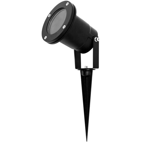Edo Solutions – Spot extérieur à piquer LED orientable GU10 IP65 noir – Aluminium et verre trempé – Pour espaces extérieurs humides - EDO777112 (1/5)