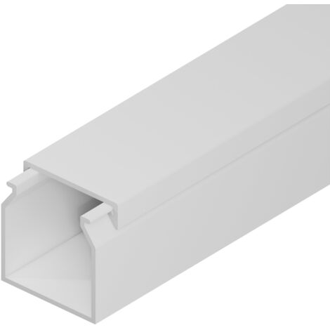 Edo Solutions – Goulotte électrique 25x25mm 2m en PVC blanc – Fixation clip – Installation discrète pour câbles électriques – Protection esthétique - EDO777729 (1/2)