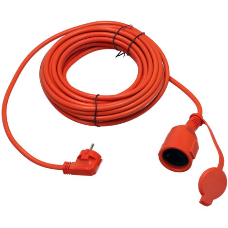 Rallonge de jardin orange 10m (3x1,5 mm²) IP44 prise Schuko Type F - 800.810.100 - HOROZ (1/3)