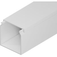 Edo Solutions – Goulotte électrique 40x40mm 2m en PVC blanc – Système de fermeture à clip – Installation discrète pour câbles électriques - EDO777732