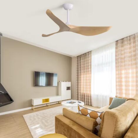 Ventilatore da soffitto Sofucor 52" senza luce 3 pale in ABS 132 cm - Giallo