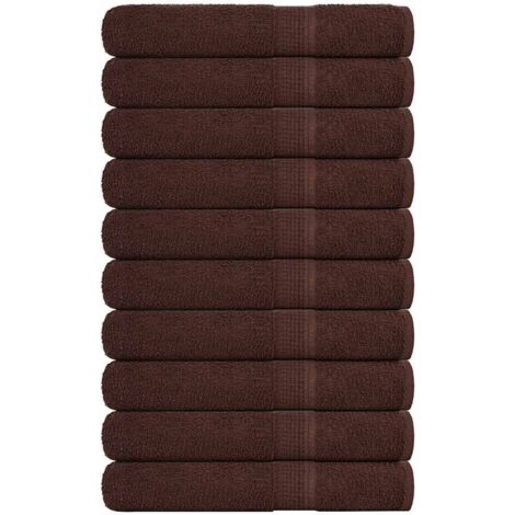 vidaXL Saunatücher 10 Stk. Braun 80x200 cm 360 g/m² 100% Baumwolle