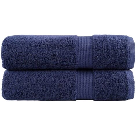 Premium-Duschtücher SOLUND 2 Stk. Marineblau 70x140 cm 600 g/m² vidaXL