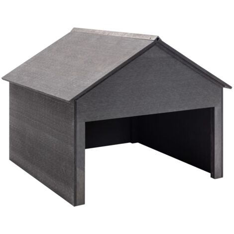 Vidaxl – Rasenmäher Garage aus WPC 80x80x70 cm – wetterfest und UV-beständig – schützt vor Regen und Schnee – für Rasenroboter geeignet (1/5)