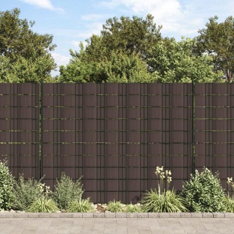 Garten-Sichtschutz 4 Stk. PVC 35x0,19 m Braun vidaXL