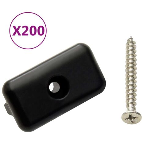 vidaXL Decking Clips with Screws 200pcs Plastic and Stainless Steel304