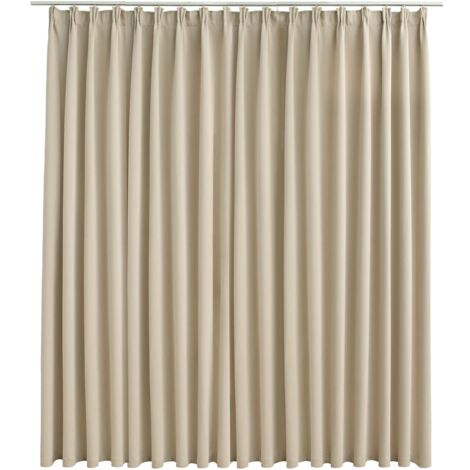 Verdunkelungsvorhang mit Haken Beige 290 x 245 cm vidaXL