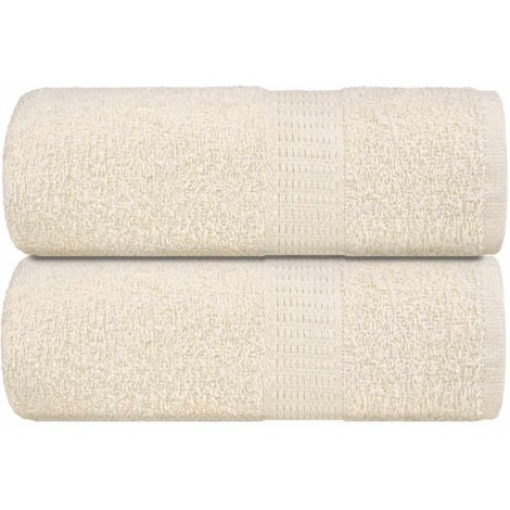 Gästetücher 2 Stk. Creme 30x50 cm 360 g/m² 100% Baumwolle vidaXL