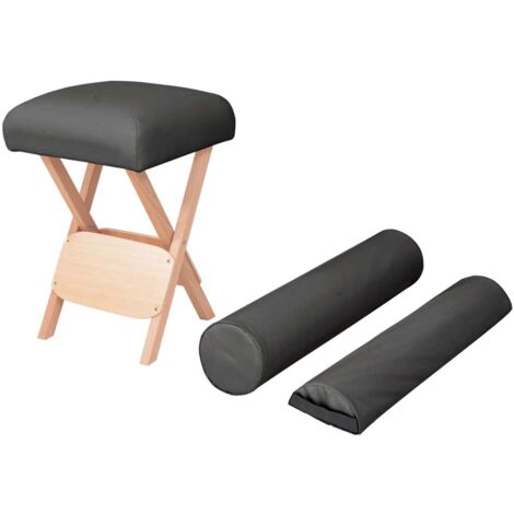 vidaXL Faltbarer Massagehocker 12 cm dick 2 Kissen