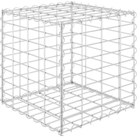 vidaXL Cube Gabion Raised Bed Steel Wire 40x40x40 cm (1/8)