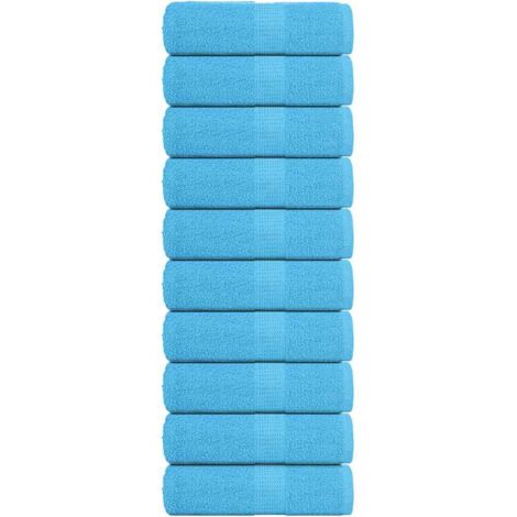 Waschhandtücher 10 Stück FROGN Türkis 30x30 cm 100% Baumwolle vidaXL