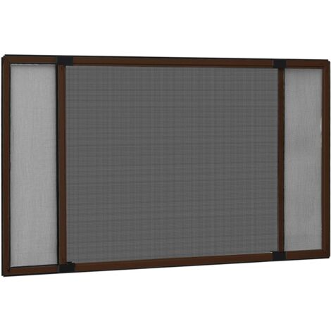 Ausziehbarer Insektenschutz für Fenster Braun (75-143)x50 cm vidaXL