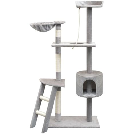 vidaXL Katzenbaum mit Sisal-Kratzflächen 150 cm Grau