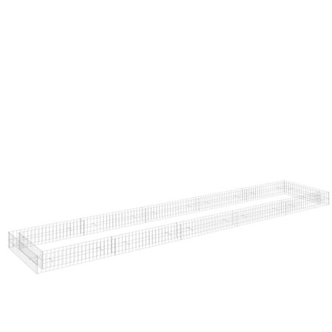 vidaXL Hochbeet Gabione Stahlfeuerverzinkt 500x100x20 cm