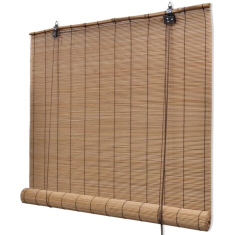 Brown Bamboo Roller Blinds 120 x 220 cm