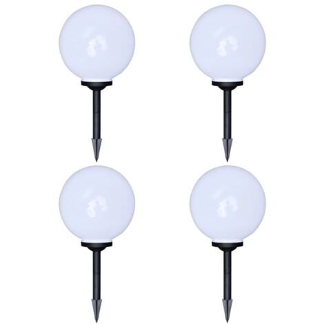 4 Stück LED Außenweg-Lampen 30 cm mit Erdspieß