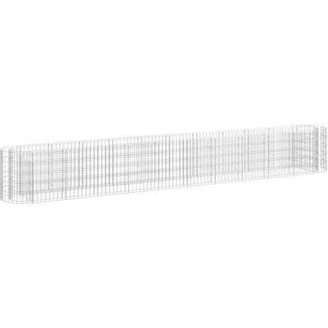 vidaXL Gabion Raised Bed Galvanised Iron 400x50x50 cm