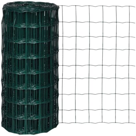Eurozaun Stahl 10 x 0,8 m Grün