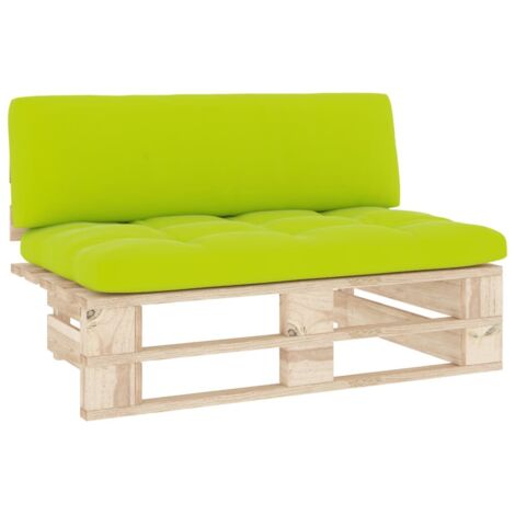 vidaXL Garden Pallet Middle Sofa Impregnated Pinewood