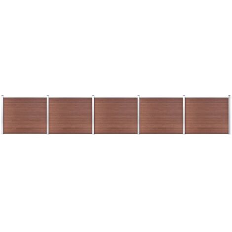 vidaXL WPC Zaunpanelset 872x146 cm Braun