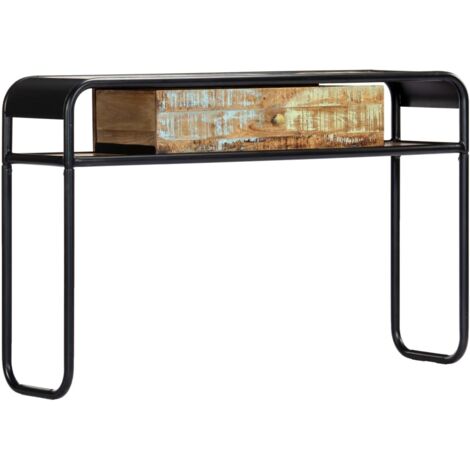 Konsole Tisch 118 x 30 x 75 cm Massives Recyclingholz