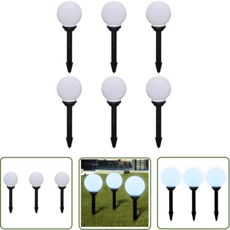 6 Stück LED Außenwegbeleuchtung 20 cm mit Erdnägel