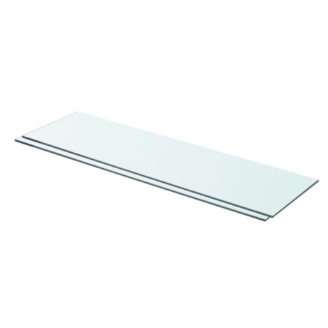 vidaXL Regalböden 2 Stk. Glas Transparent 70x20 cm