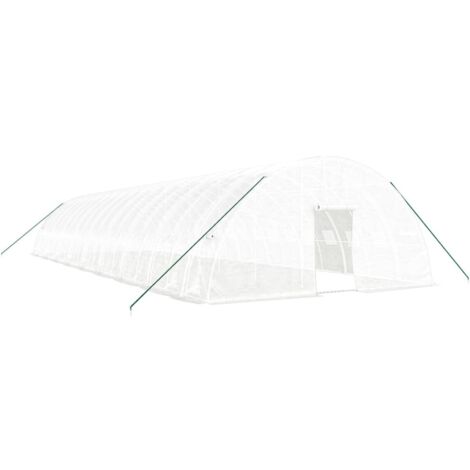 Gewächshaus mit Stahlrahmen Weiß 108 m² 18x6x2,85 m vidaXL (1/5)
