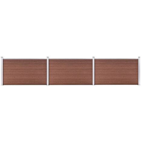 WPC Gartenzaun 526x106 cm Braun