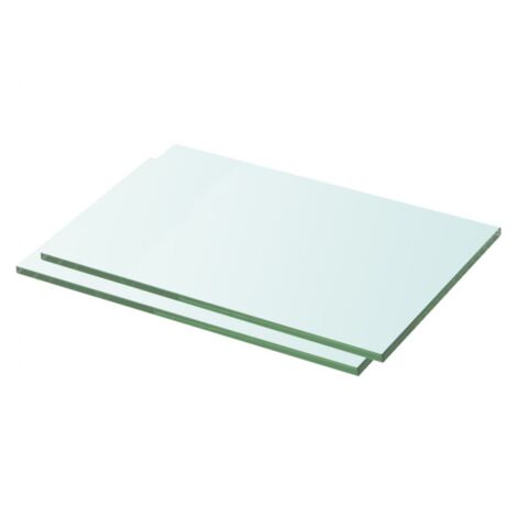 vidaXL Regalböden 2 Stück Transparentes Glas 30 x 15 cm