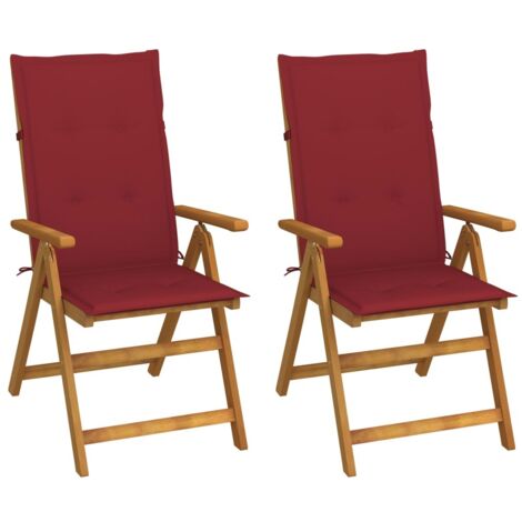 Garten-Liegestühle 2 Stk. mit Kissen Akazie Massivholz vidaXL