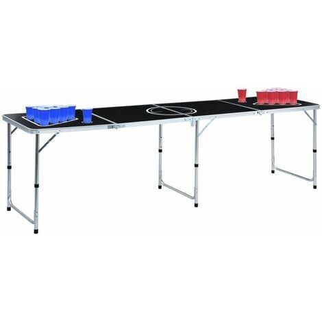 Bier-Pong-Tisch mit Tassen und Bällen Klappbar 240 cm vidaXL
