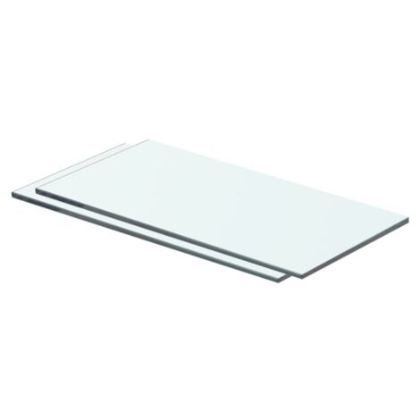 vidaXL Regalbretter 2 Stück Transparentes Glas 40 x 15 cm