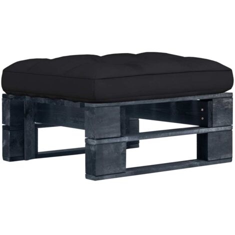 Garten-Palettenhocker Schwarz Imprägniertes Kiefernholz vidaXL392742
