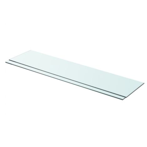 Regalplatten 2 Stück Transparentes Glas 90 x 20 cm