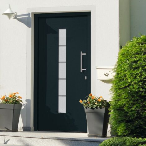 vidaXL Eingangstür Aluminium und PVC Anthrazit 110x210 cm