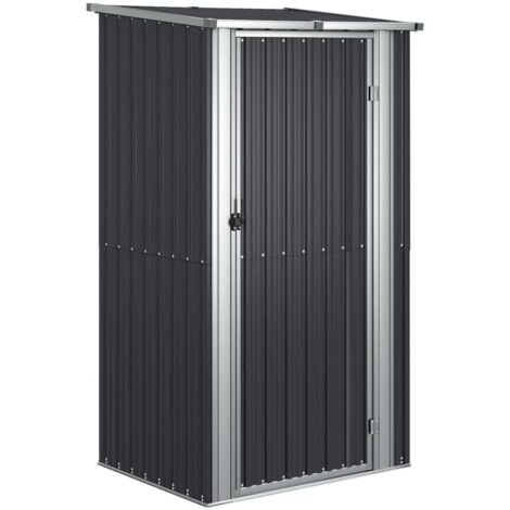 Gartenhaus Anthrazit 118,5x97x209,5 cm Galvanisiertes Stahl