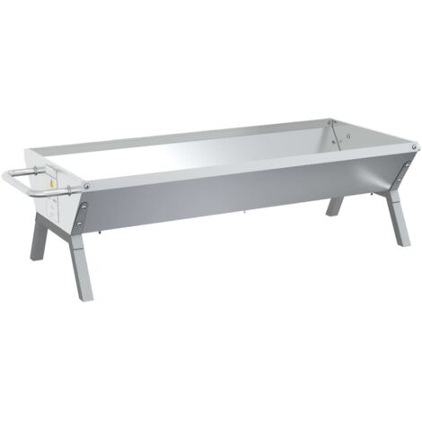 vidaXL BBQ Tray Silver 118x42x30,5 cm Stainless Steel