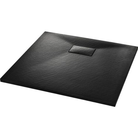 vidaXL Duschwanne SMC Schwarz 90 x 80 cm