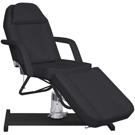 vidaXL Massagetisch Schwarz 180x62x(87-112) cm
