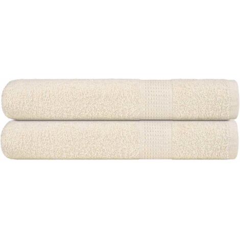 Saunatücher 2 Stk. Creme 80x200 cm 360 g/m² 100% Baumwolle vidaXL464130