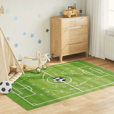 Kinderteppich Grün 160x230 cm Fußballfeld Waschbar Rutschfest vidaXL507441 (1/5)