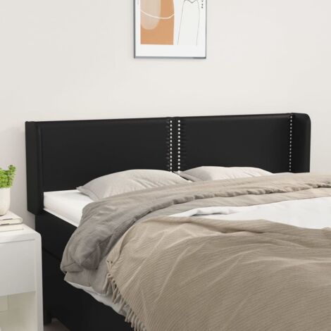 Kopfteil mit Ohren Schwarz 147x16x78/88 cm Kunstleder vidaXL (1/5)