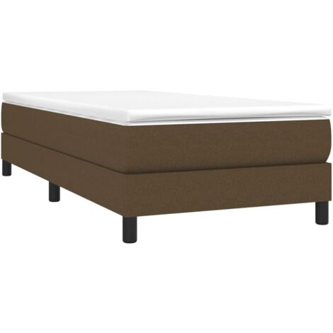Bettgestell Dunkelbraun 100x200 cm Stoff