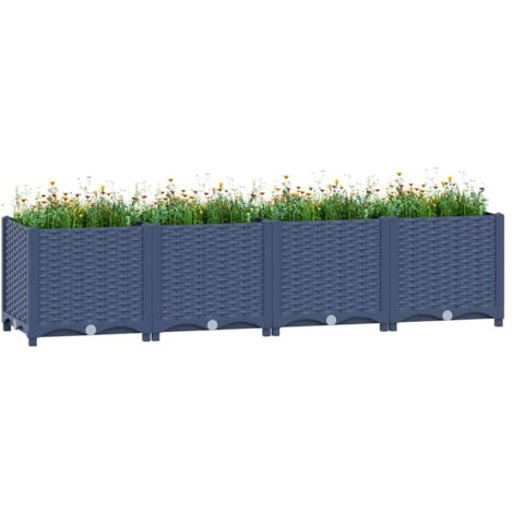 vidaXL Hochbeet 160x40x38 cm Polypropylen