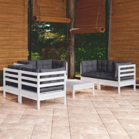 7-tlg. Garten-Lounge-Set mit Kissen Kiefer Massivholz vidaXL (1/5)