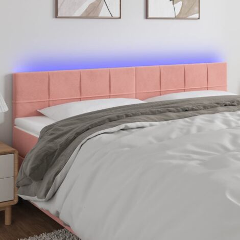 Maison Exclusive LED Kopfteil Rosa 180x5x78/88 cm Samt (1/5)