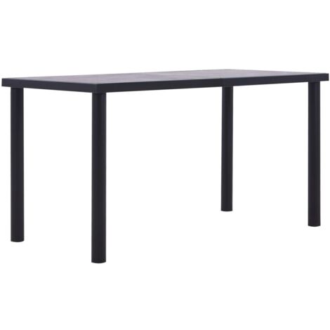 Esstisch Schwarz und grau Beton 140x70x75 cm MDF